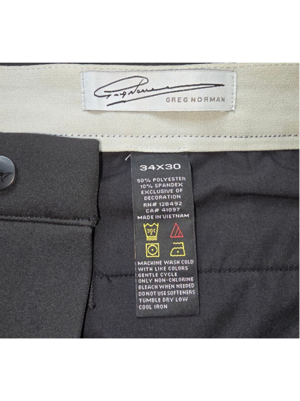 Greg Norman Men’s Black Performance Stretch Golf Pants 34x30 - Picture 3 of 10